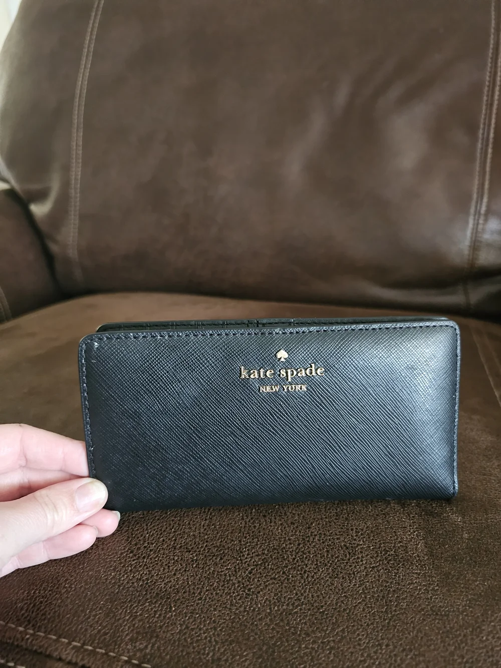 kate spade Black Saffiano Leather Crossbody Satchel & Wallet